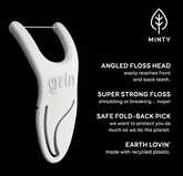 Molar Flosspyx Floss Picks 75 Count Dental Flossers Minty Flavor Recycled Plastic Great for Reaching Back Teeth Slide Easily Between Teeth Includes Safe Soft Fold-Back Tooth Pick